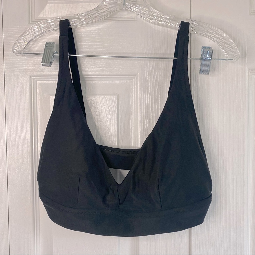 Aerie Black XL Scoop Swim Top w/ Adjustable Straps & Removable Pads & Coverage